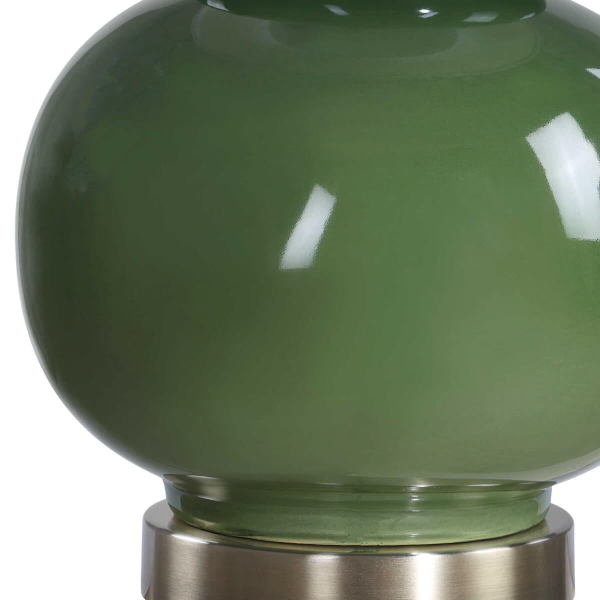 DARK GREEN CERAMIC TABLE LAMP 1-45162w