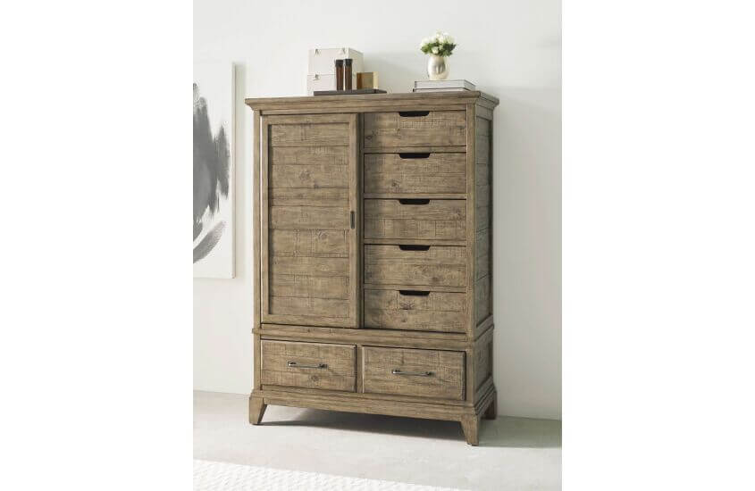KINCAID PLANK ROAD WHEELER DOOR CHEST STONE 706-250S