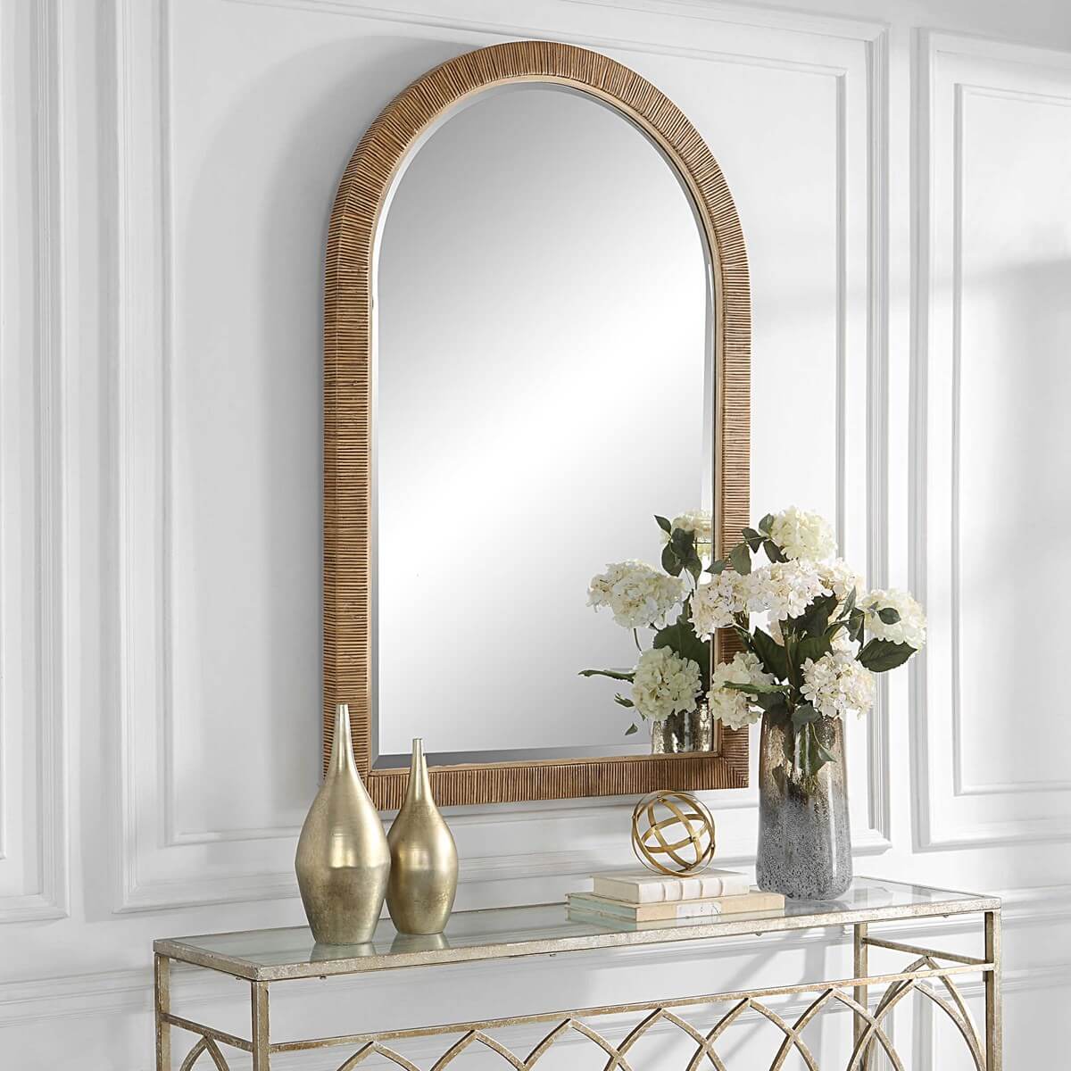 UTTERMOST CAPE ARCH MIRROR NATURAL 09856