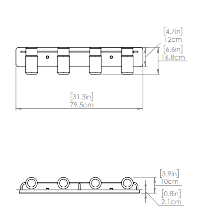DVI LIGHTING TUXEDO 4 LT VANITY EBONY DVP40744EB+CH-OP