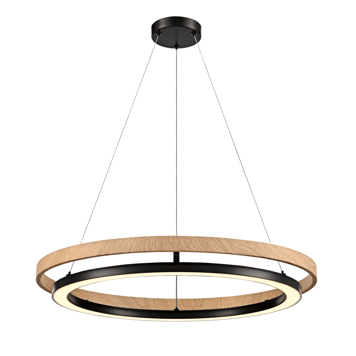 DVI LIGHTING CYBELE CCT 24" PENDANT EBONY WOOD SHADE DVP40848EB+NW-CCT
