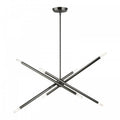 LIVEX LIGHTING Soho Linear Chandelier Black Chrome 46778-46