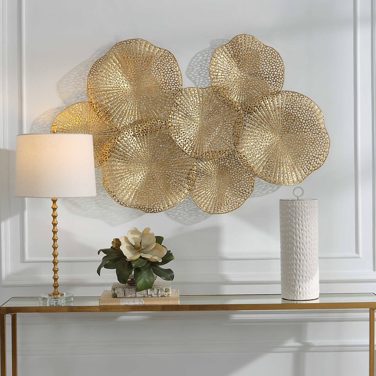 UTTERMOST RIPLEY METAL WALL ART GOLD 04335