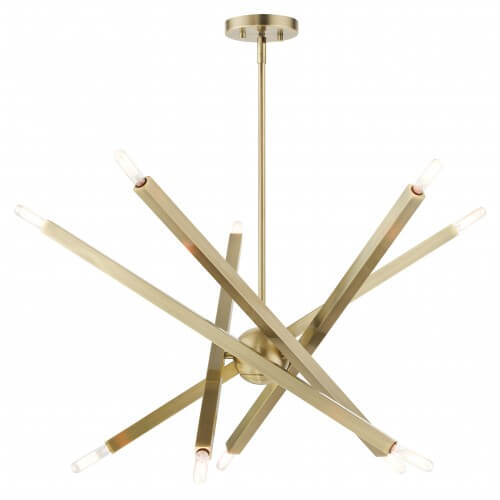 LIVEX LIGHTING Monaco Chandelier  Antique Brass 46986-01