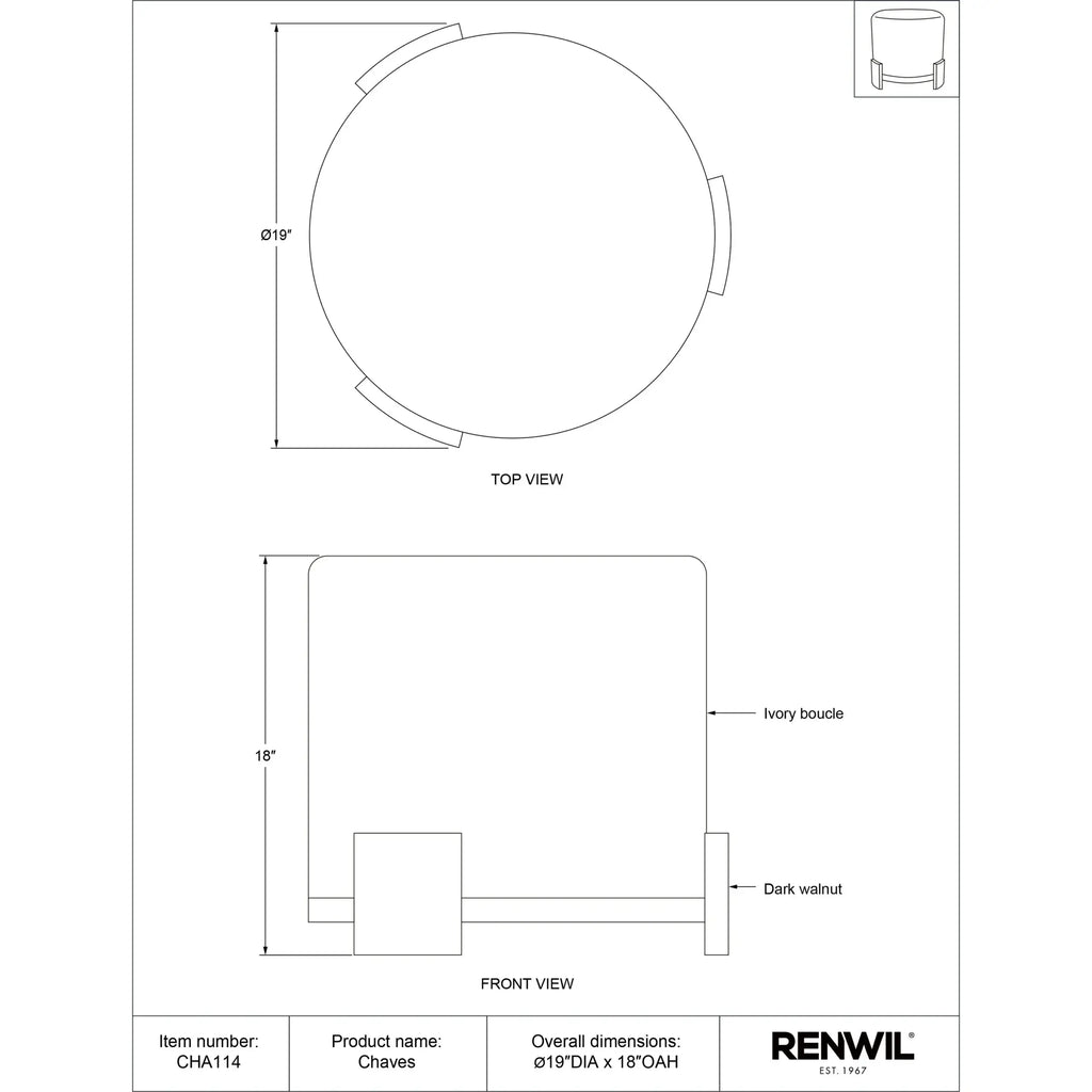 RENWIL CHAVES OTTOMAN CHA114