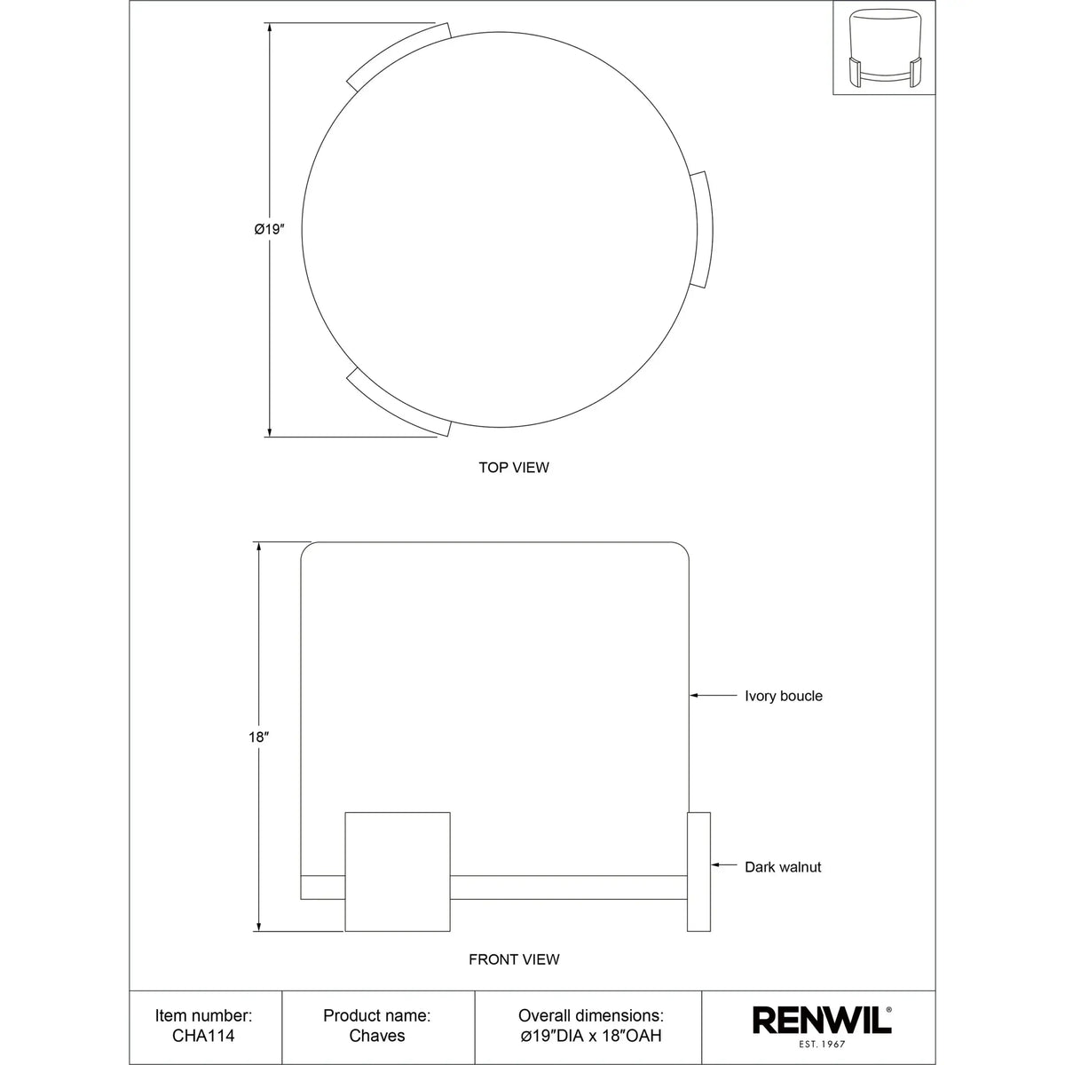 RENWIL CHAVES OTTOMAN CHA114
