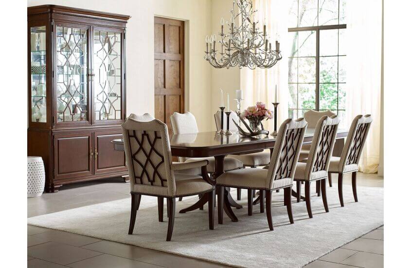 KINCAID HADLEIGH DOUBLE PEDESTAL DINING TABLE 607-744P