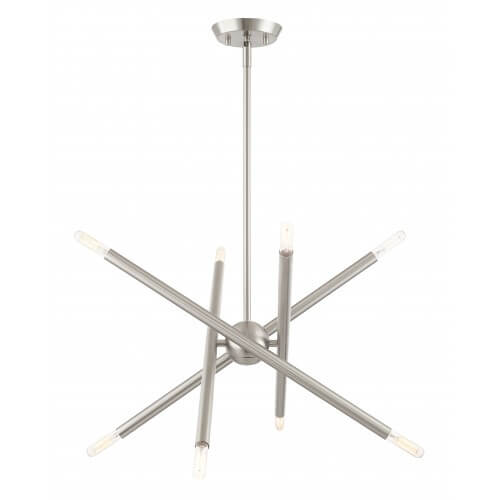 LIVEX LIGHTING Soho Chandelier Brushed Nickel 46774-91