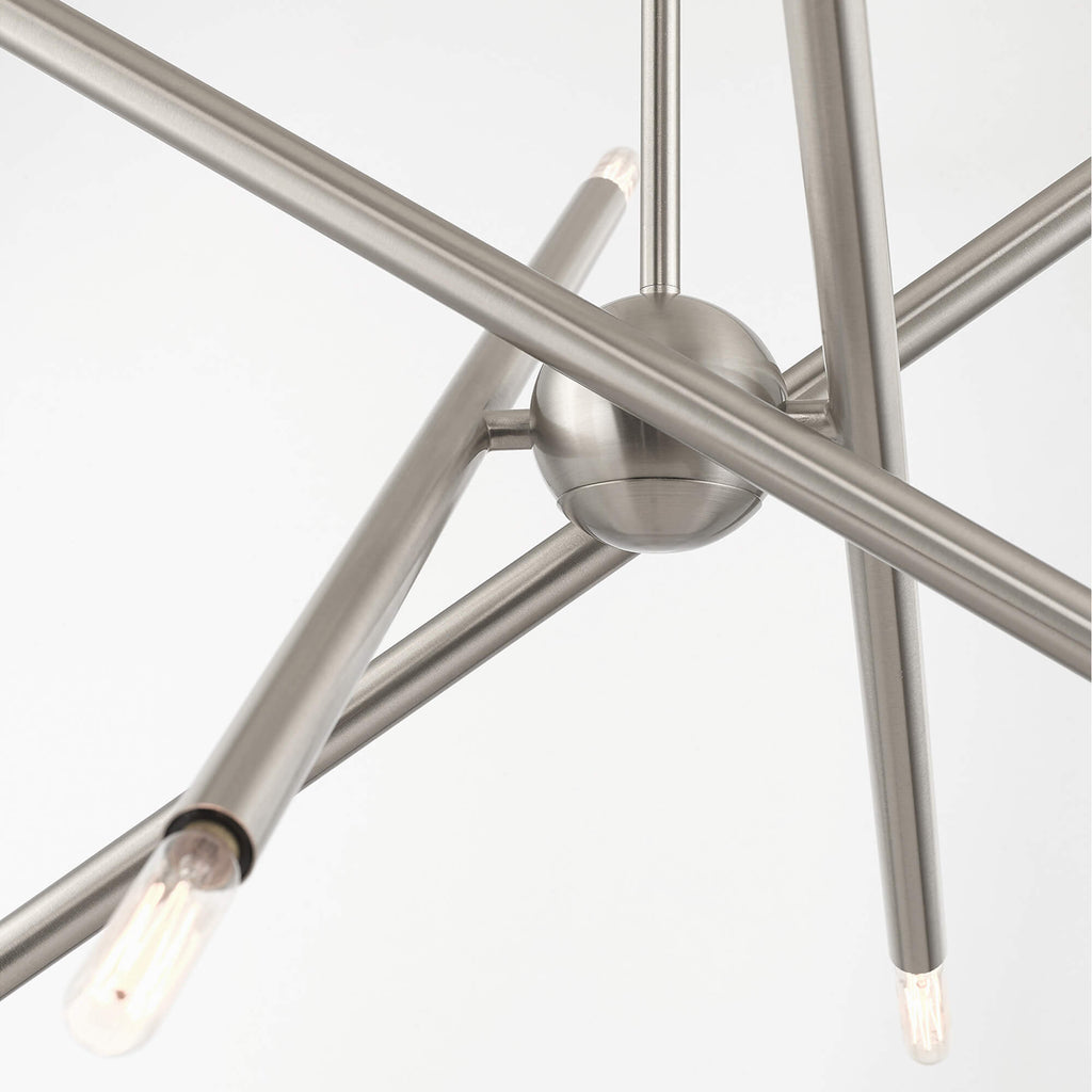 LIVEX LIGHTING Soho Chandelier Brushed Nickel 46774-91